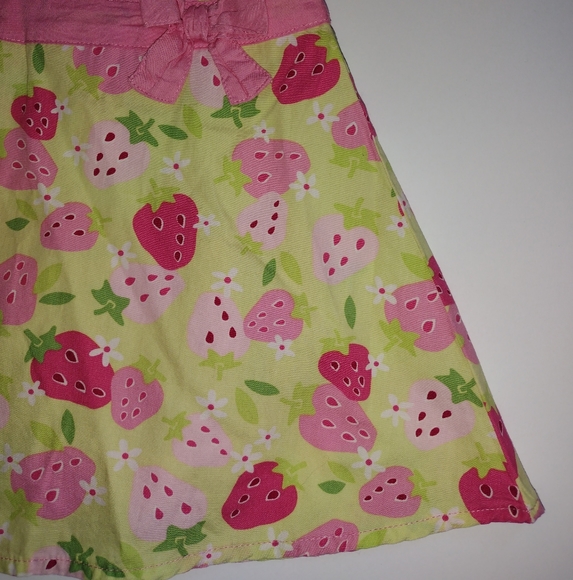 Baby Girl Gymboree Strawberry Dress, Baby Sleeveless Strawberry Dress, 2 Piece - Picture 10 of 13